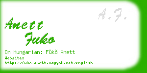 anett fuko business card