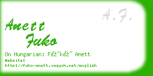 anett fuko business card